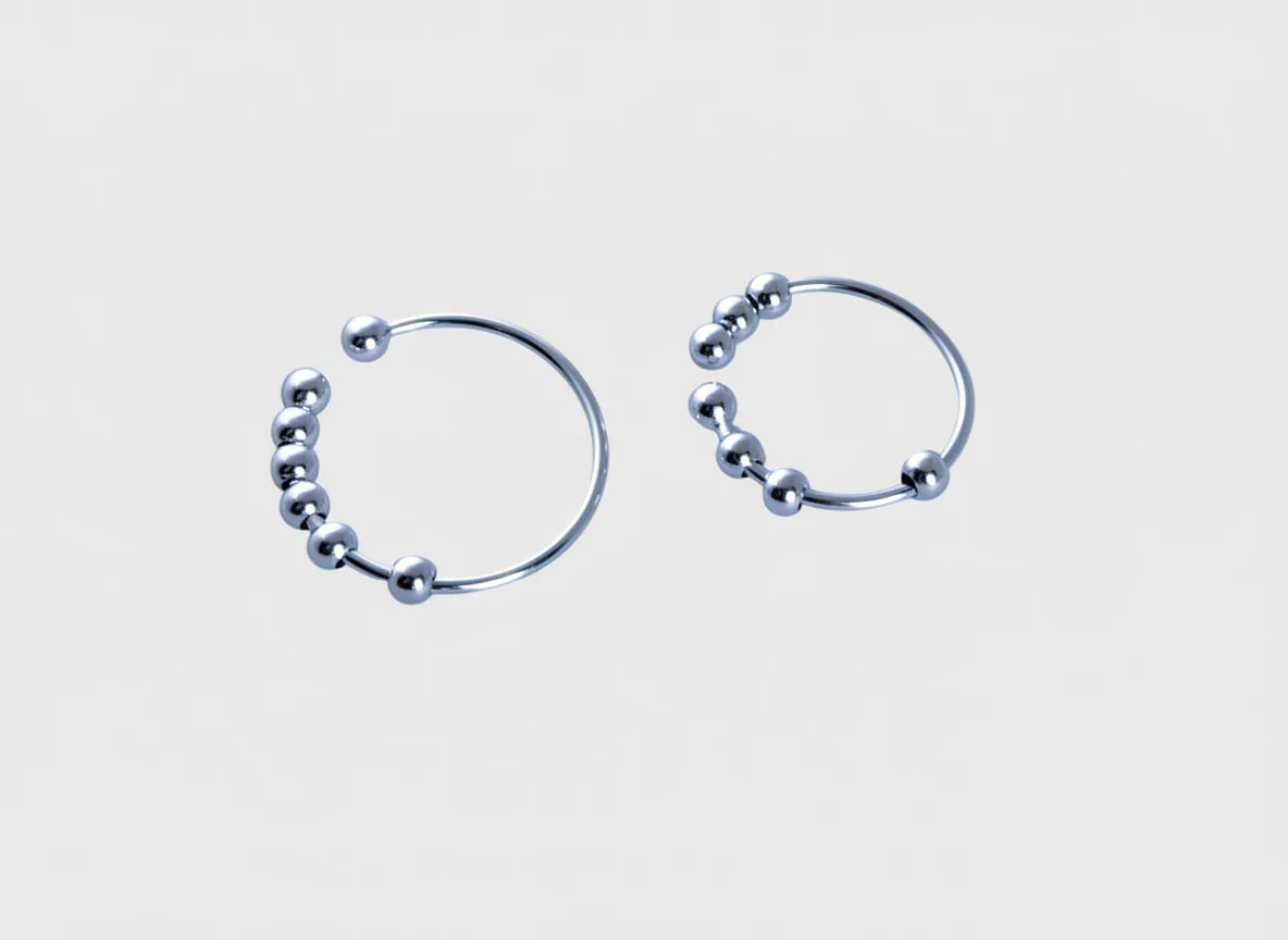 MILLIE - Kids white gold abacus fidget ring | For busy little hands
