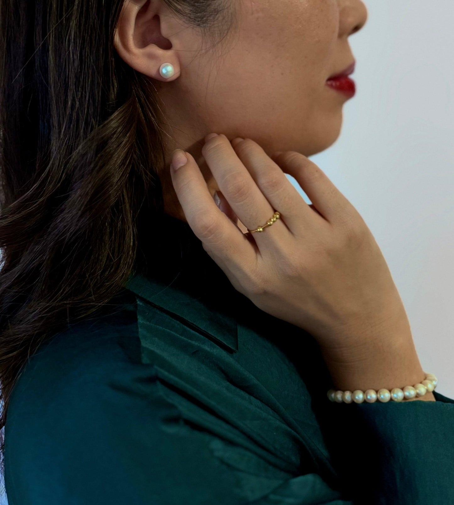 Best seller* Oversized cultured freshwater pearl button stud earrings s925 sterling silver backing *low stock - Subtly Anxious