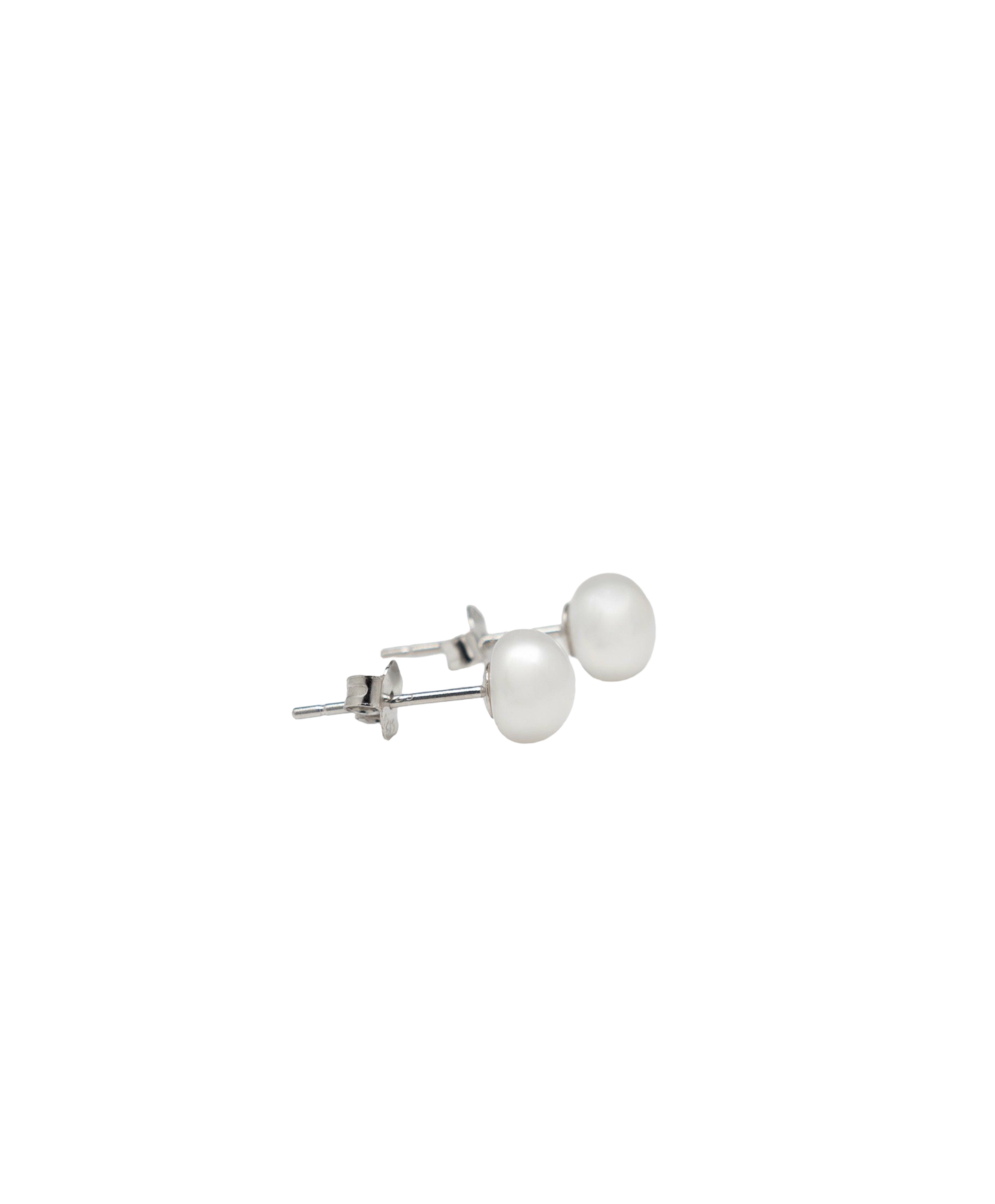 Cultured freshwater pearl stud earrings with s925 sterling silver backing