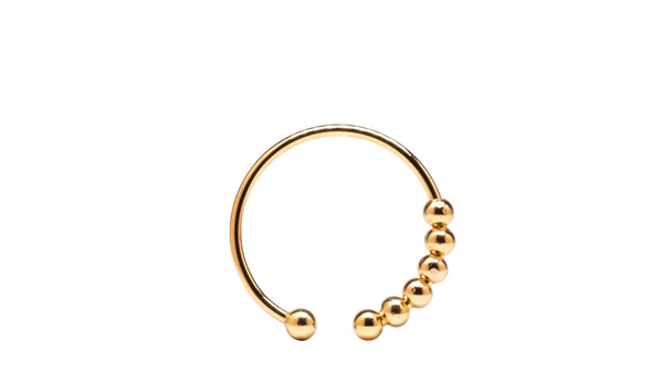 MILLIE white gold plated abacus fidget ring — Subtly Anxious