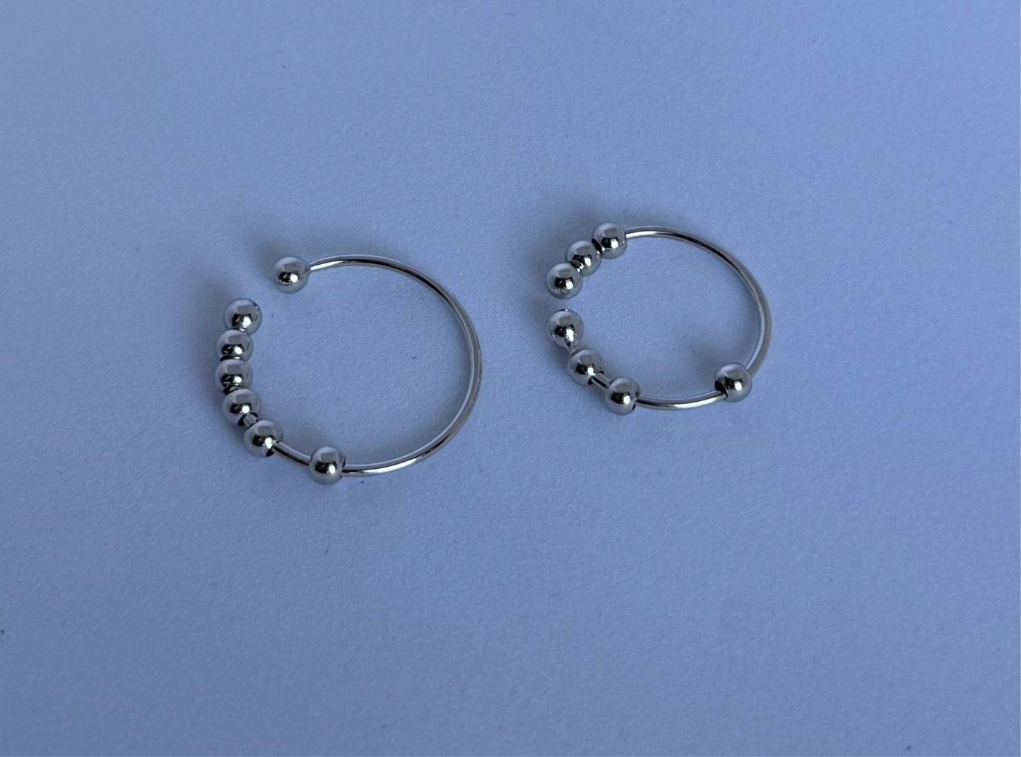 Size comparison of kids size and adult size ring