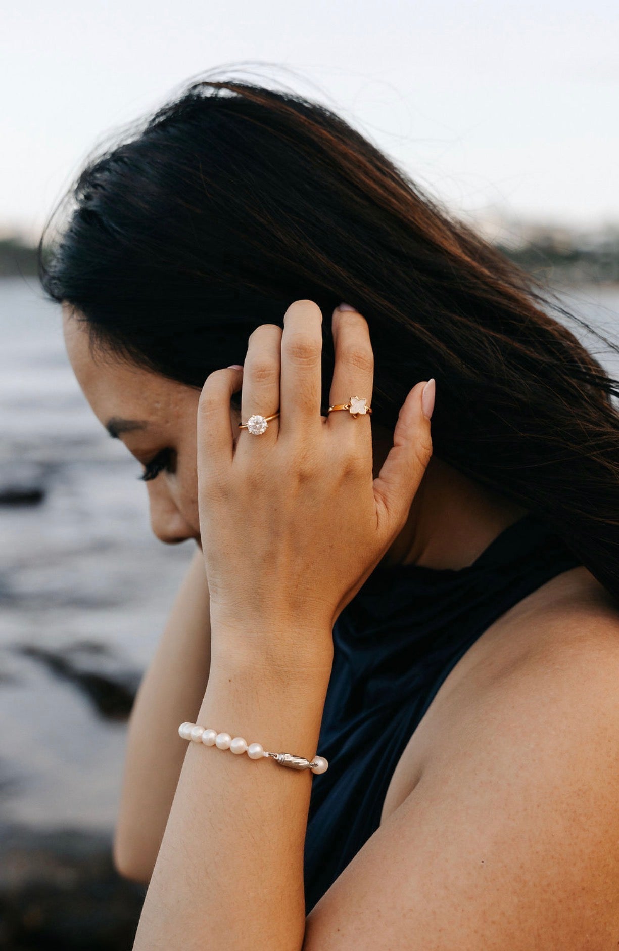 REMMIE - 18k gold plated s925 sterling silver fidget spinner ring