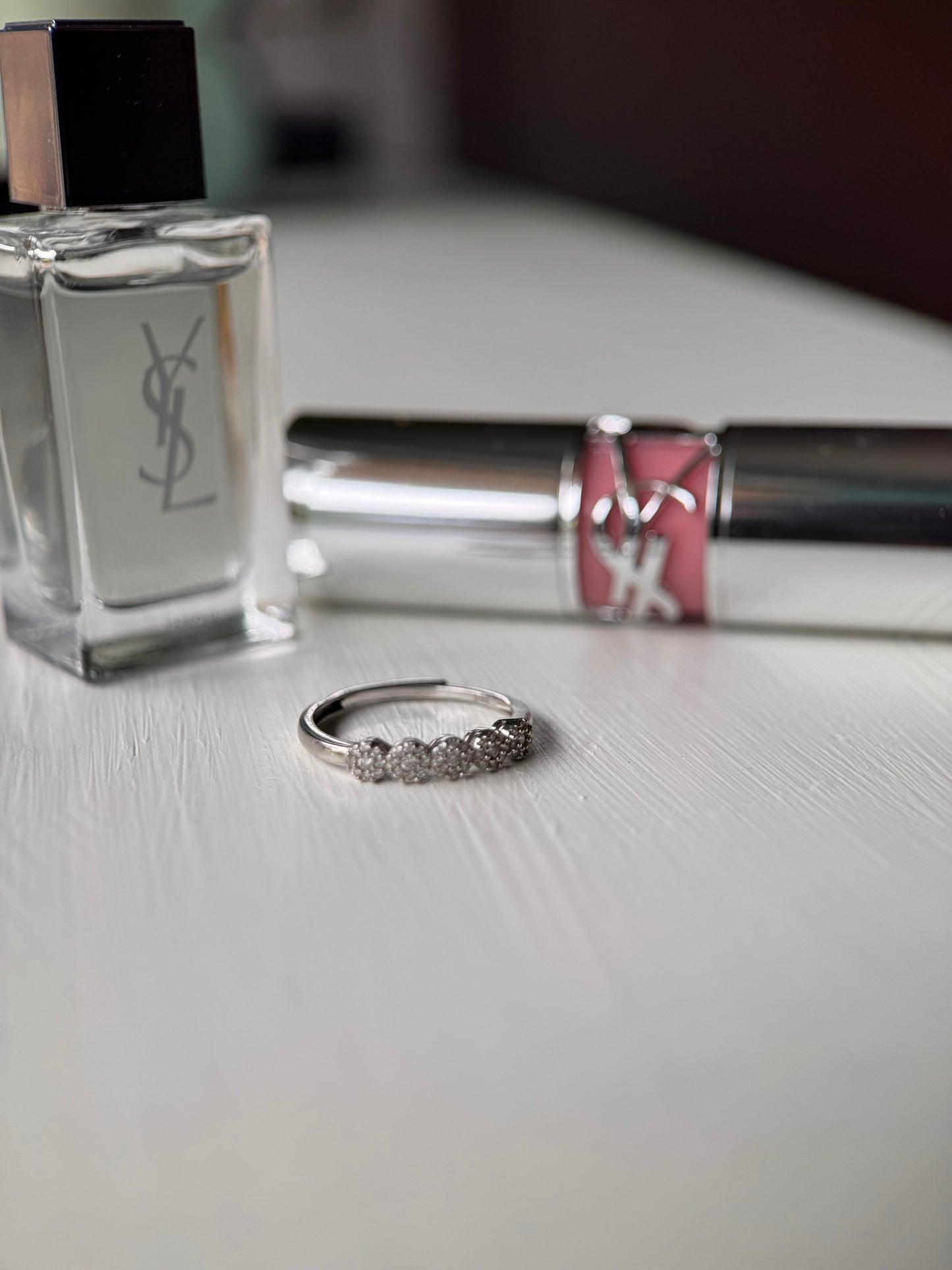 Moissanite diamond acupressure ring