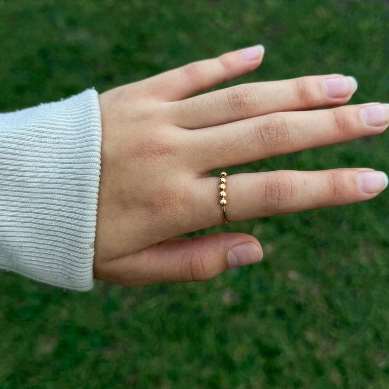 MILLIE - Kids 18k gold abacus fidget ring  | For busy little hands