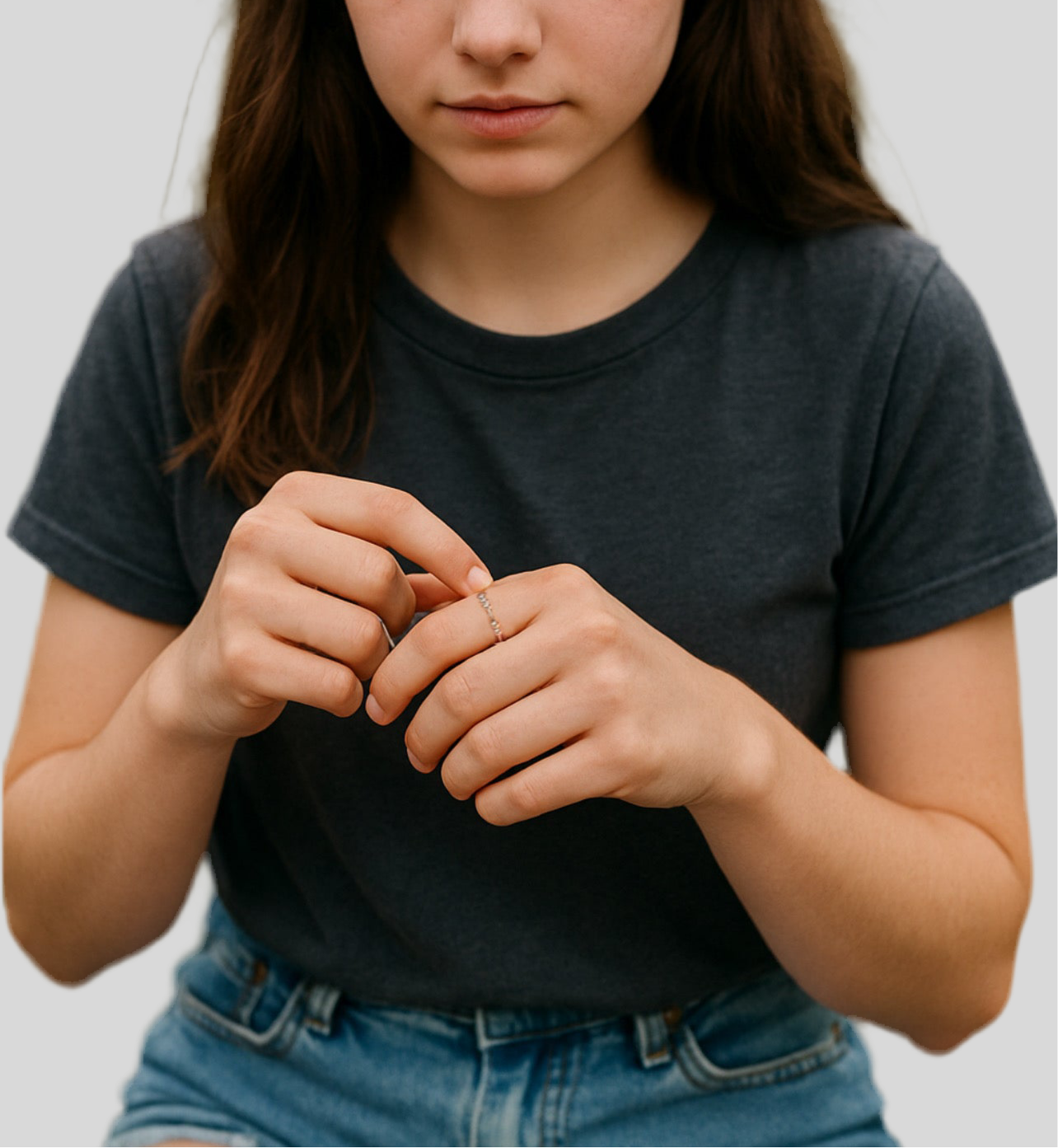 Kids white gold plated on sterling silver abacus fidget ring