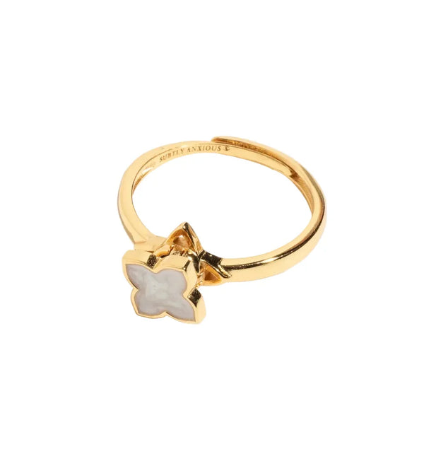 REMMIE 18k Gold Plated Fidget Spinner Ring — Subtly Anxious