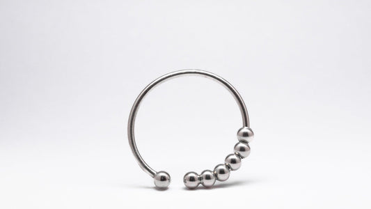 *Best seller* Solid sterling silver abacus fidget ring adjustable - Subtly Anxious