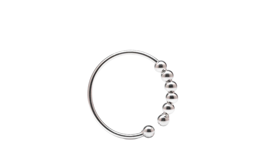 *Low Stock* Best seller* white gold plated on sterling silver abacus fidget ring