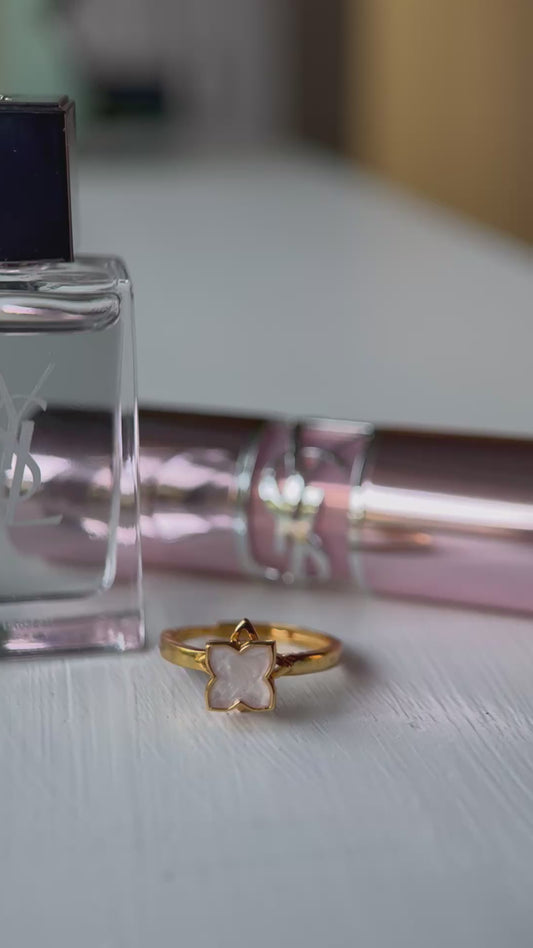 REMMIE - 18k gold plated s925 sterling silver fidget spinner ring