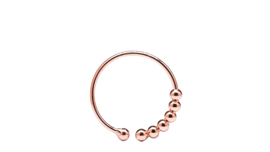 Rose gold plated on sterling silver abacus fidget ring